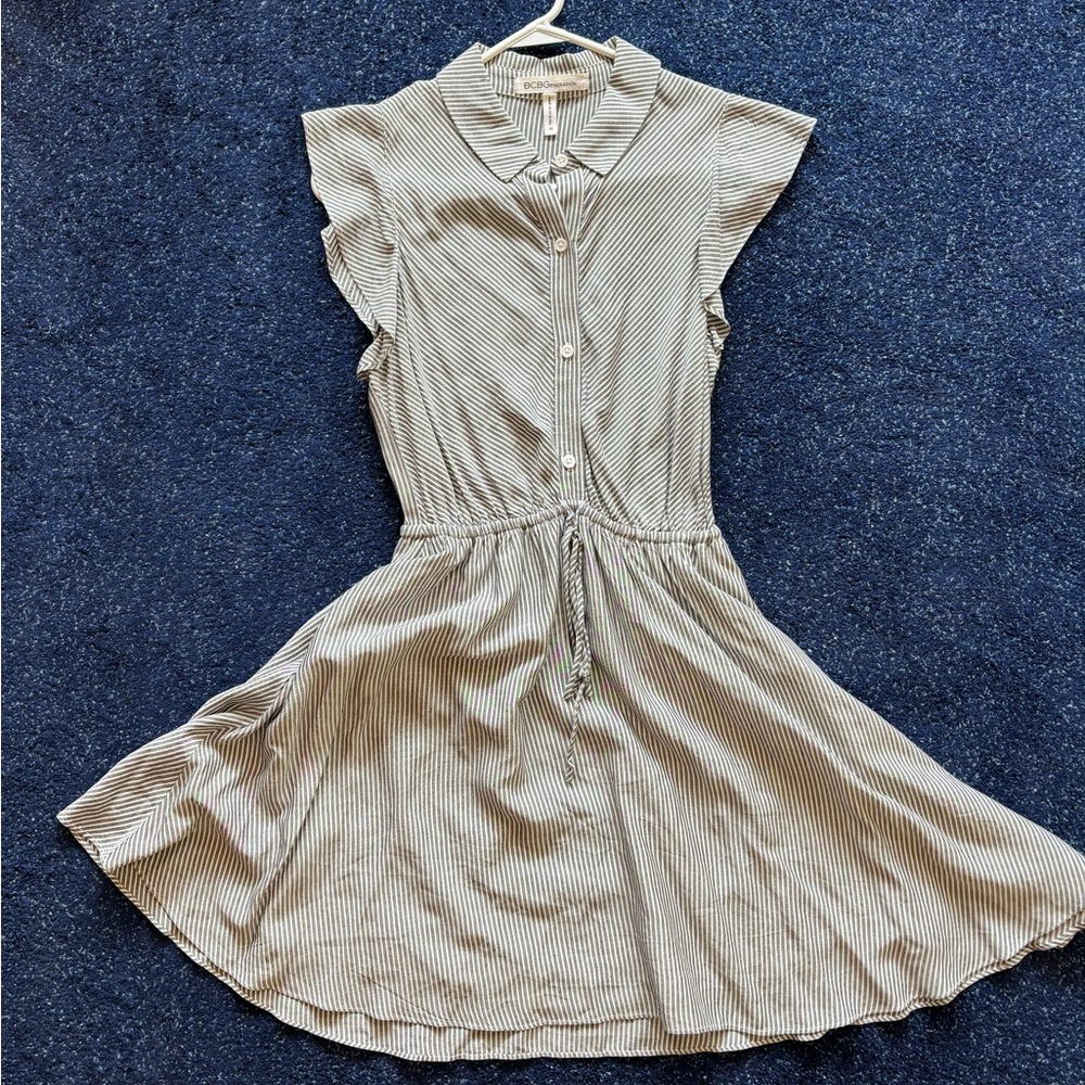 BCBGeneration striped short sleeve dress
